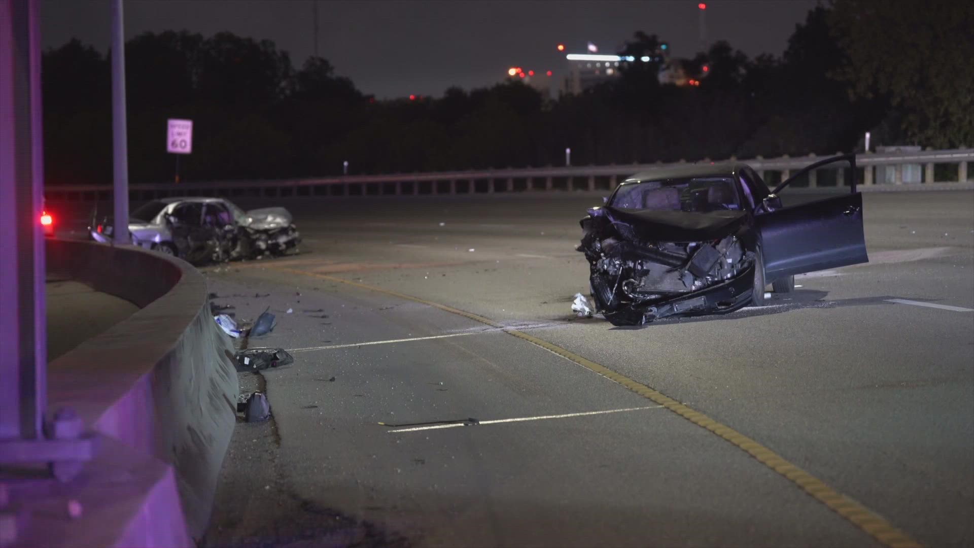 Police say the victim is fortunate she was driving alone because the damage to the passenger side of her vehicle is substantial.