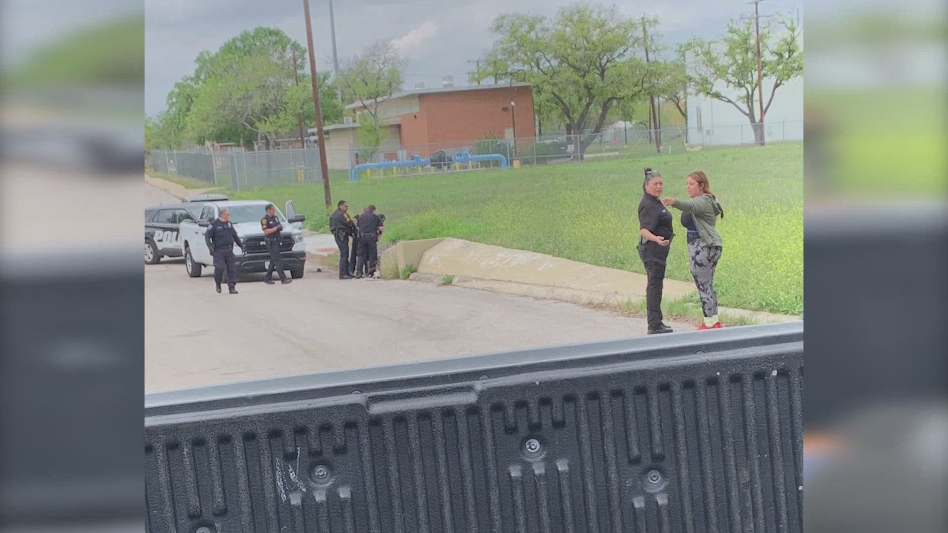 A district spokesperson said school police officers arrived in less than a minute to Roosevelt Elementary and arrested the suspect.