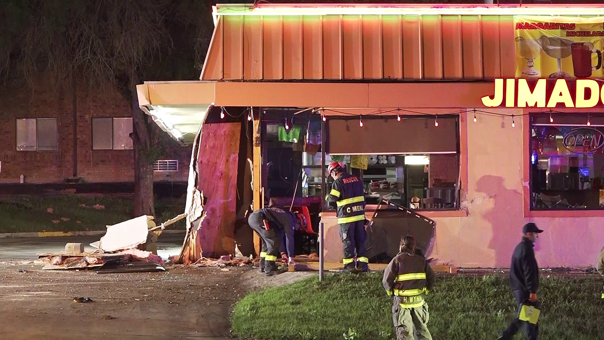 No one was inside the restaurant when the crash happened.