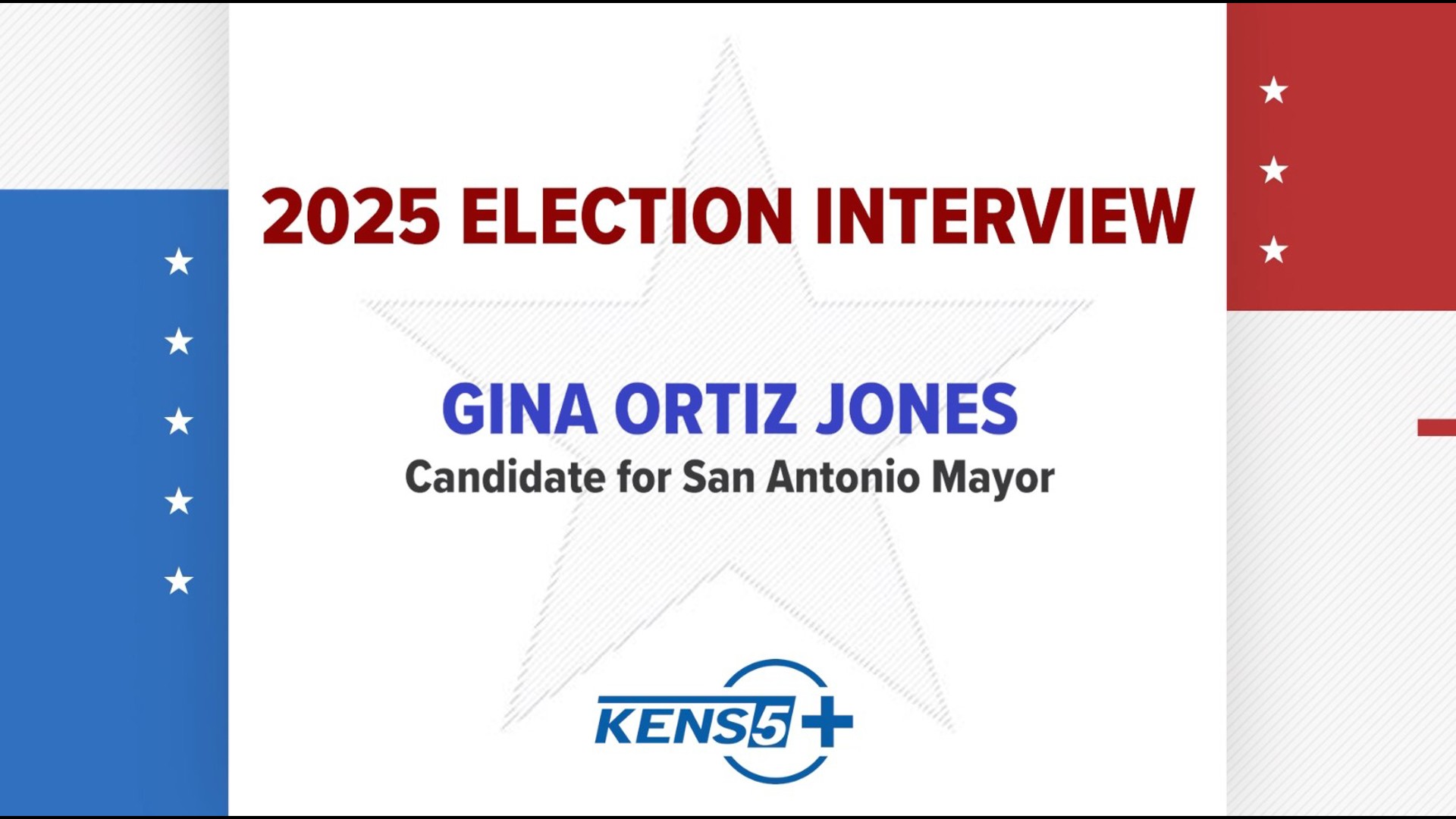 KENS 5's Rania Kaur interviews Gina Ortiz Jones, a candidate for San Antonio Mayor in the 2025 election.