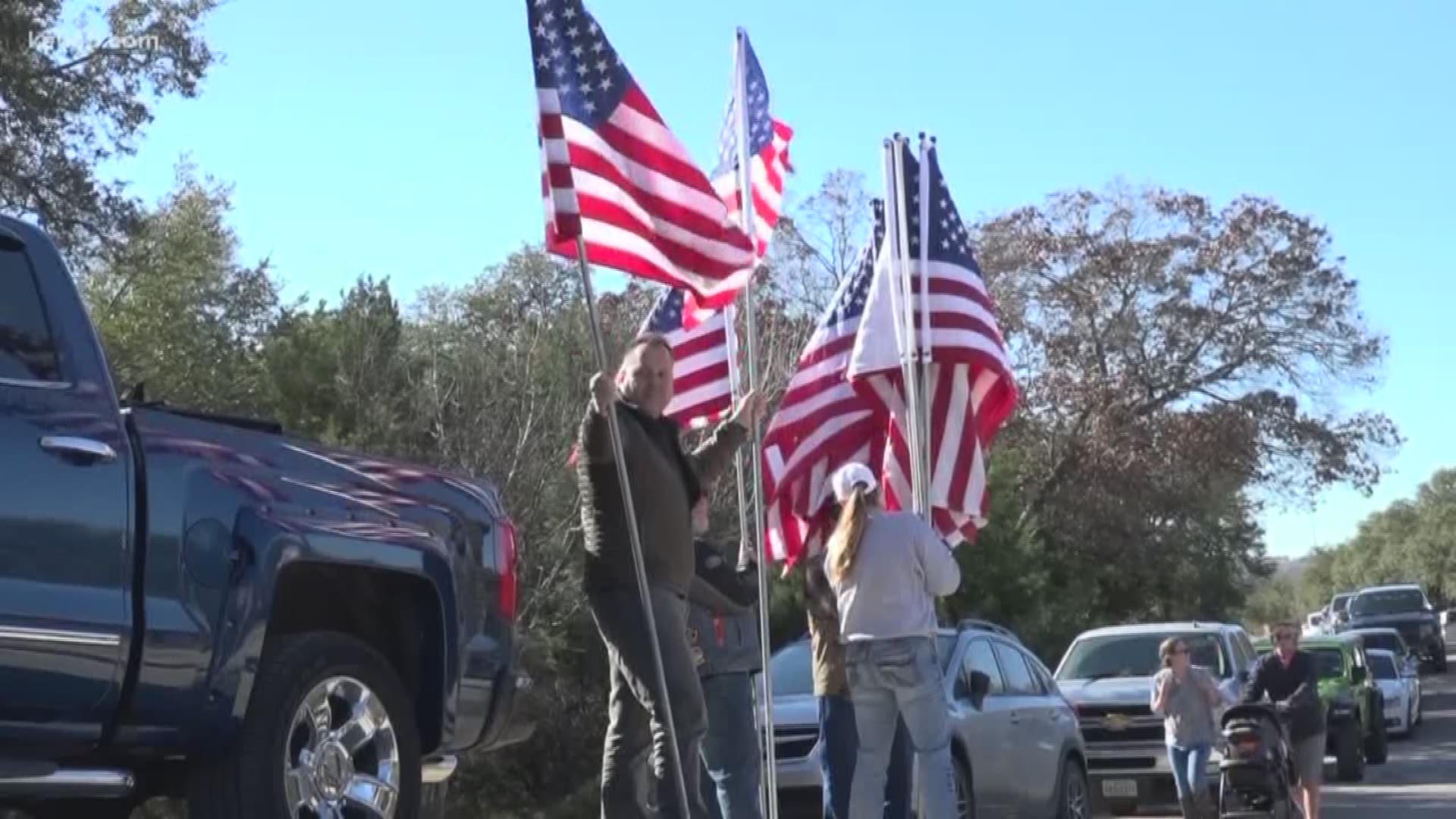 Hundreds came out to celebrate as an army specialist and his wife received a Christmas gift unlike any other. Eyewitness News reporter Ashley Speller explains.