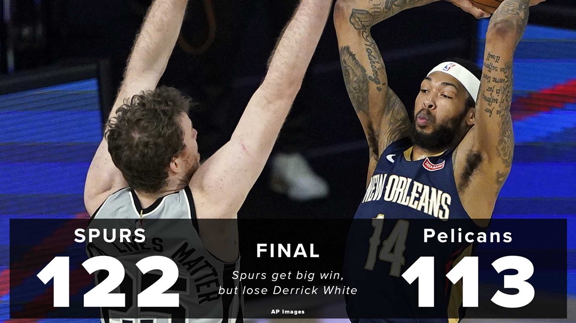 FINAL: Spurs Beat Pelicans 122-113 Despite Derrick White Injury | Kens5.com