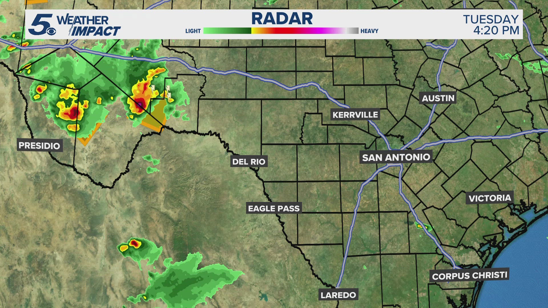 Some localized flooding could be possible due to the heavy downpours.