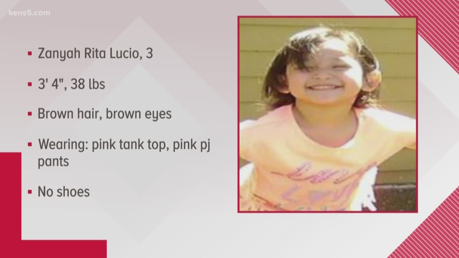 Amber Alert issued for a missing San Antonio girl