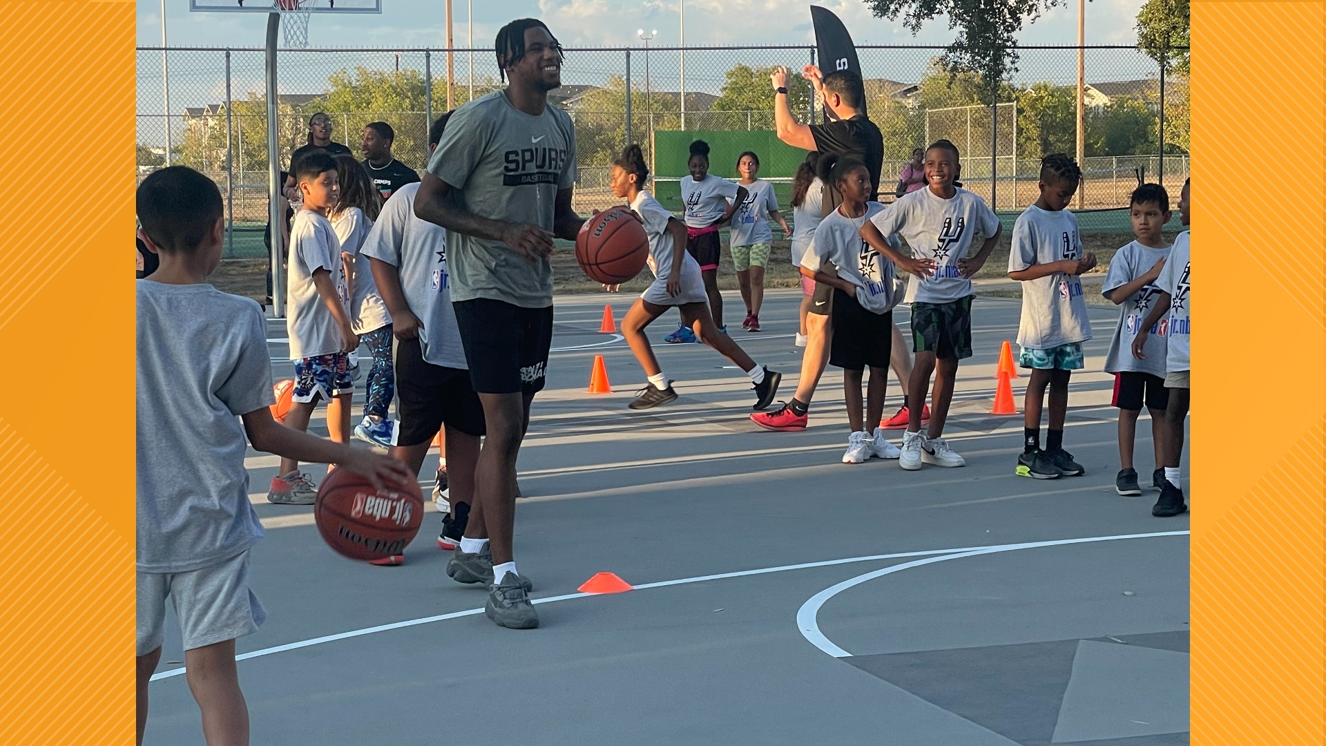 Spurs San Antonio Parks unveil renovated basketball court | kens5.com