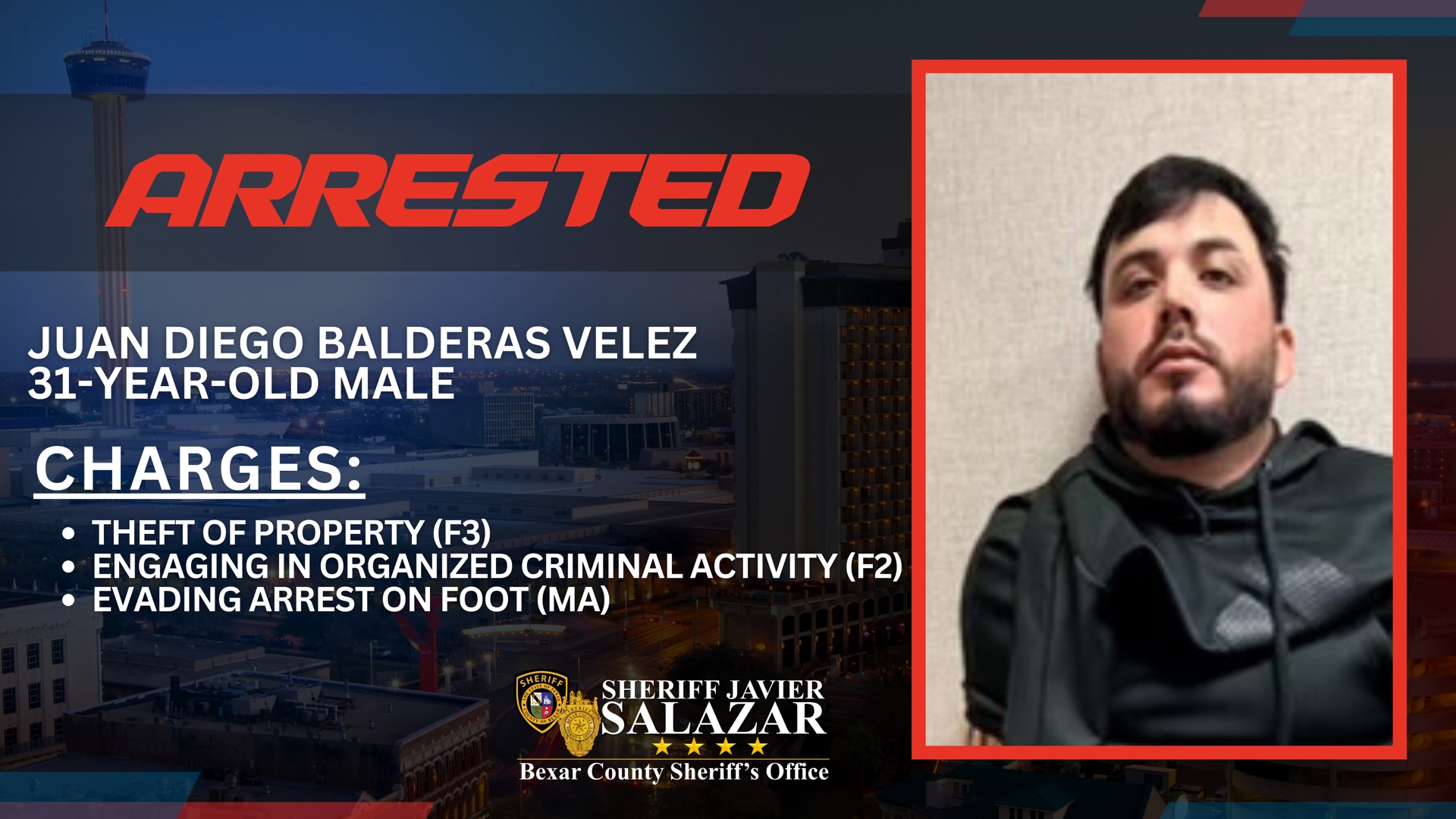 3 arrested, 1 wanted in Bexar County human smuggling and vehicle theft ...