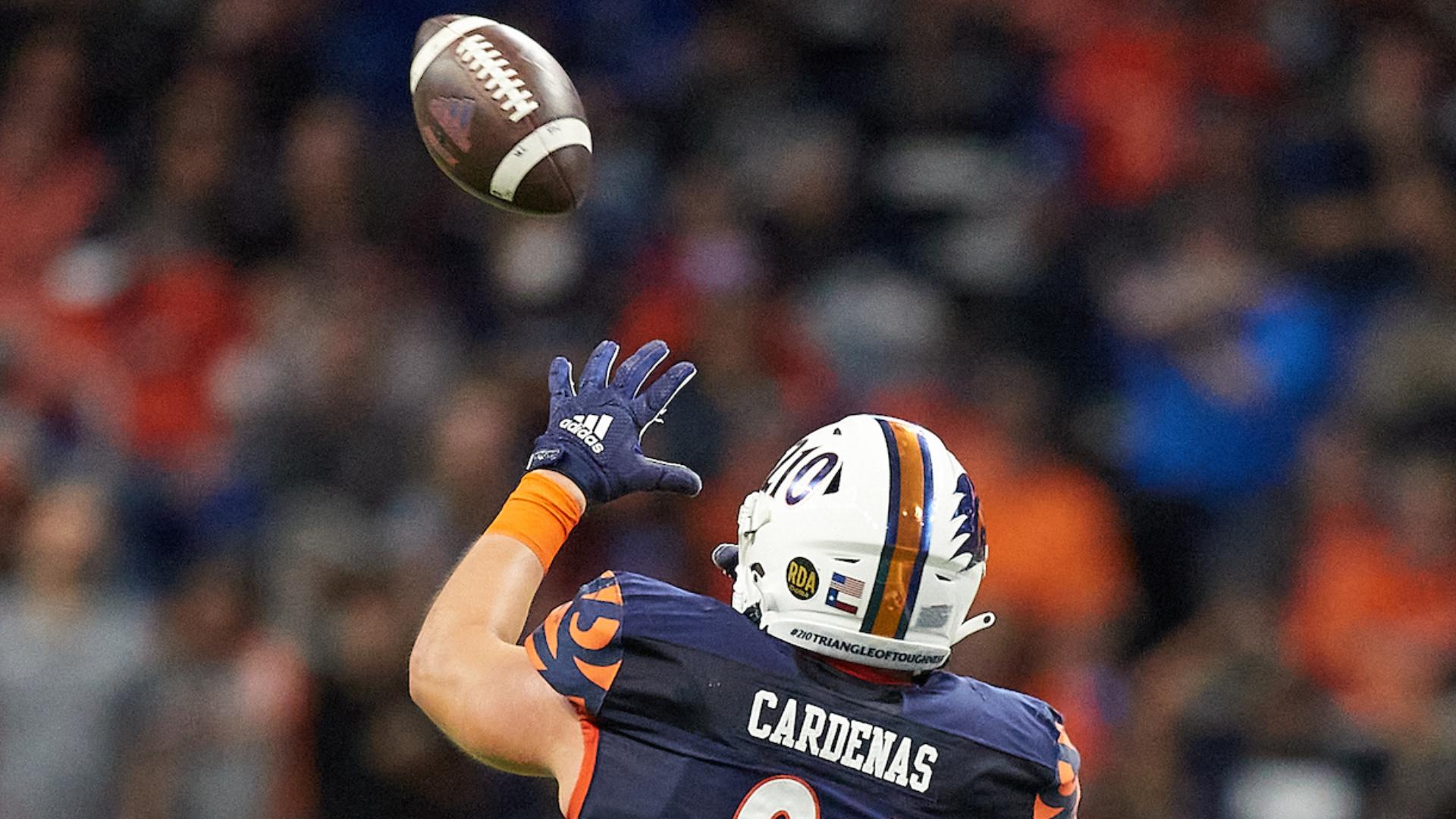 Oscar Cardenas explains how baseball improved his athleticism on the gridiron as the Roadrunners prepare for their second season in the American Athletic Conference.