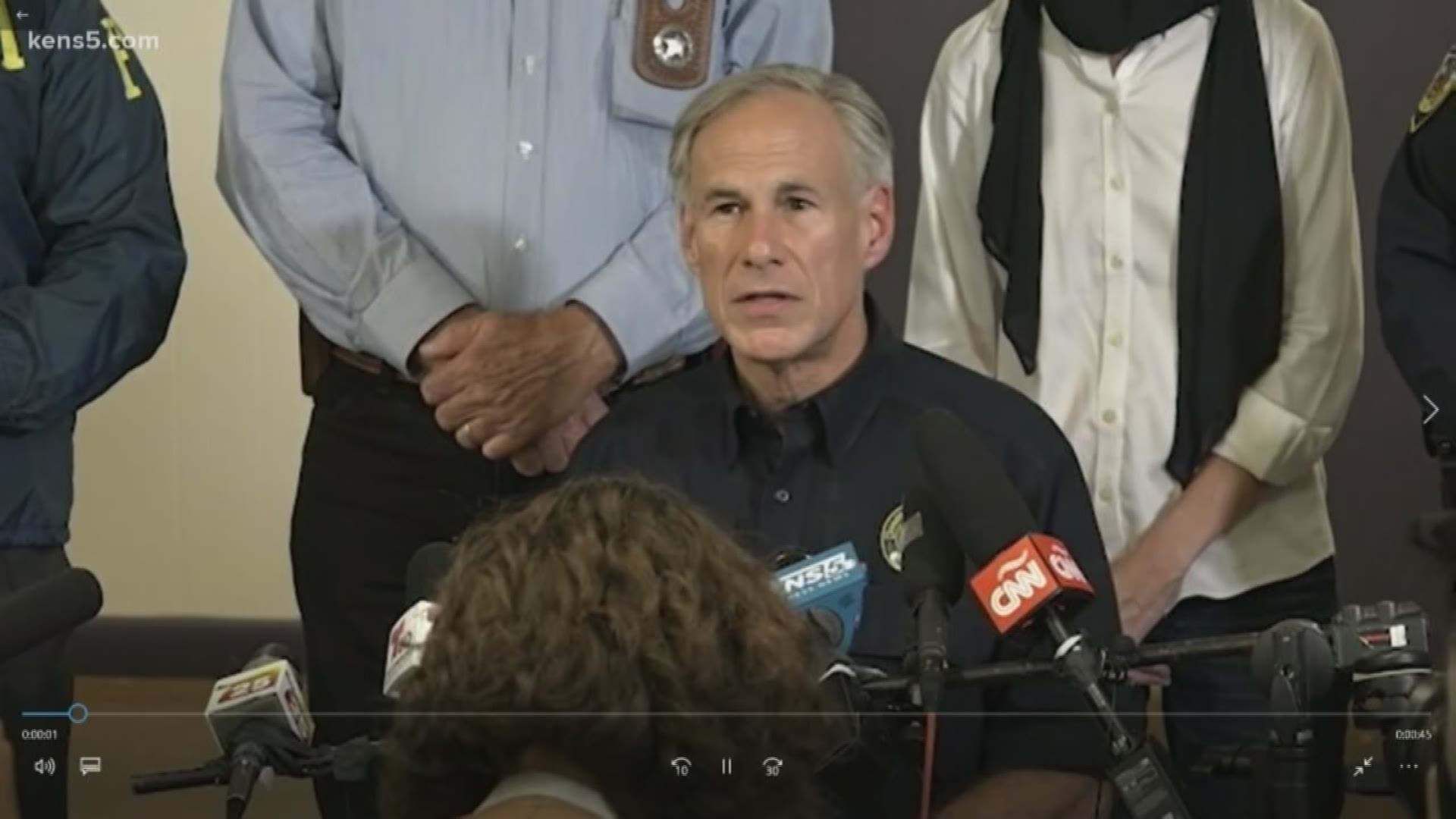 Texas Governor Greg Abbott came down from the capital on Sunday to update the number of people killed in what is now the largest mass shooting in state history.