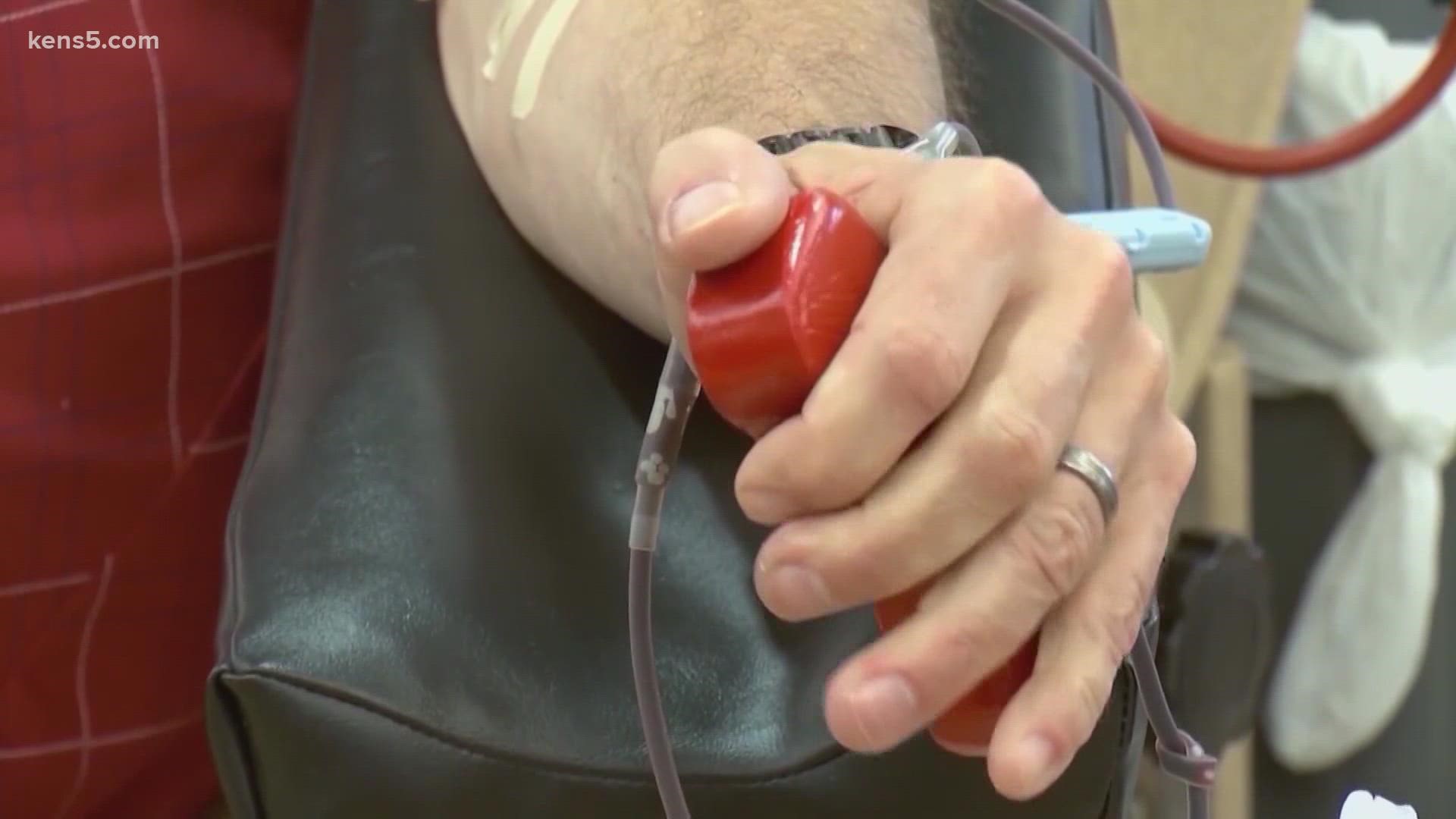 South Texas Blood & Tissue Center is hoping the incentive will improve the shortage of blood by increasing it back to a three-day supply.
