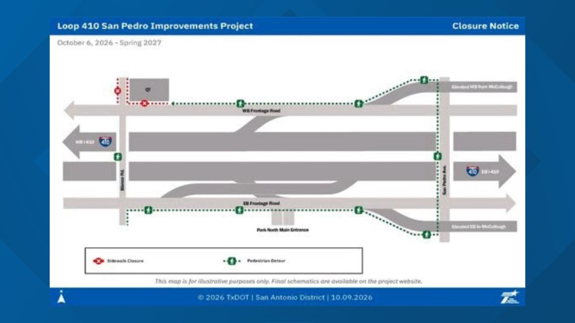 Overnight closures planned for several Loop 410 lanes this week for ...