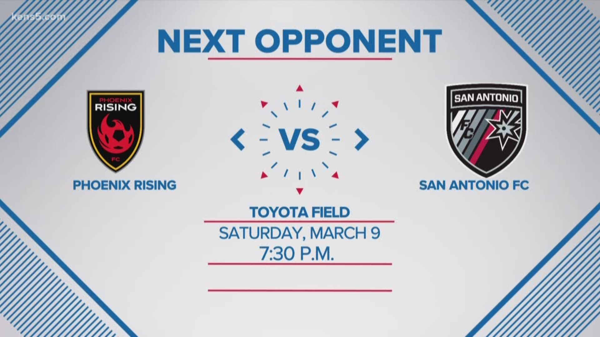 San Antonio FC will take on Pheonix Rising at Toyota Field for the team's 2019 season opener.