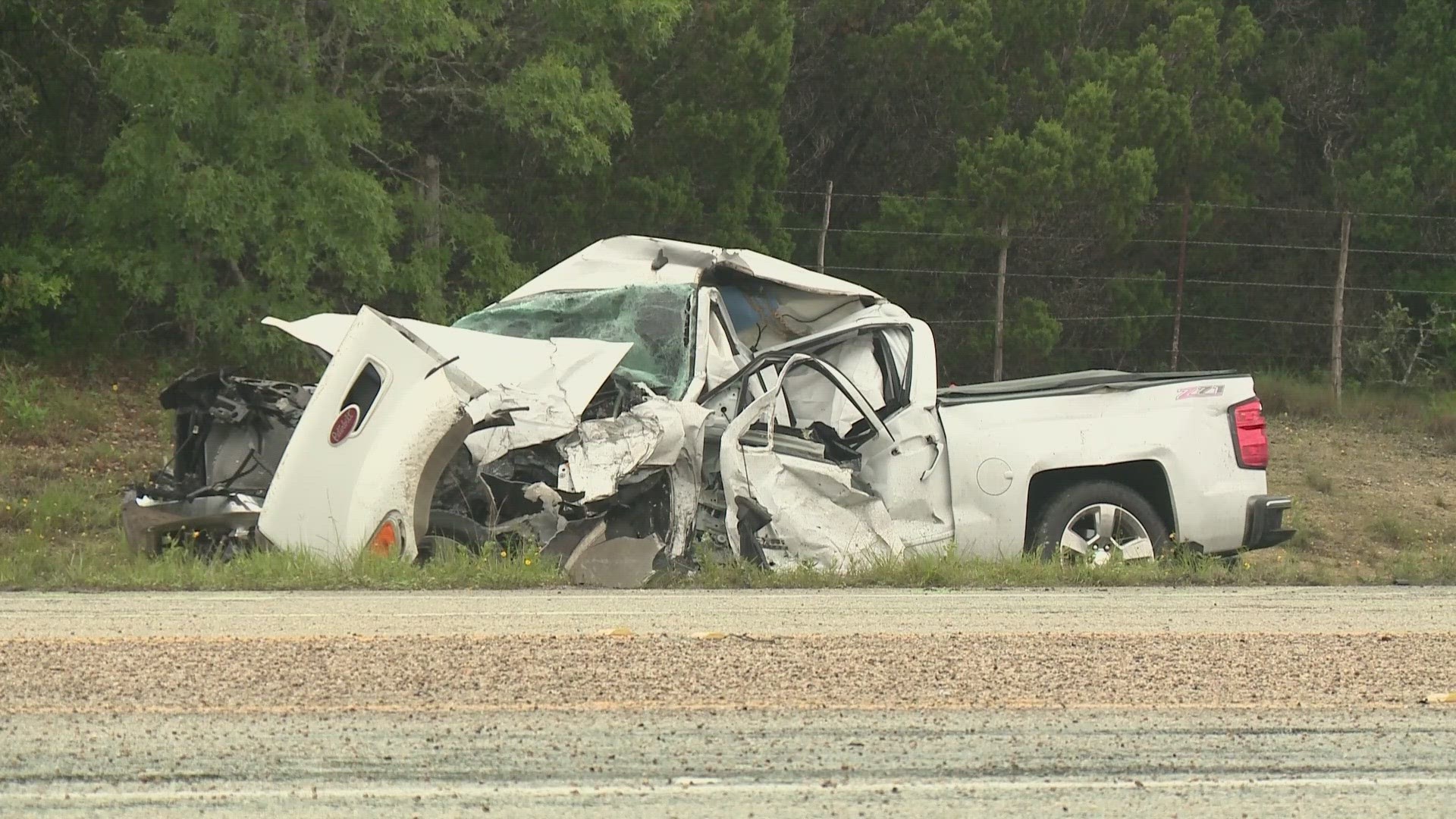 One man is dead after a dump truck crashed into his pick-up truck head on on highway 16 near Helotes.