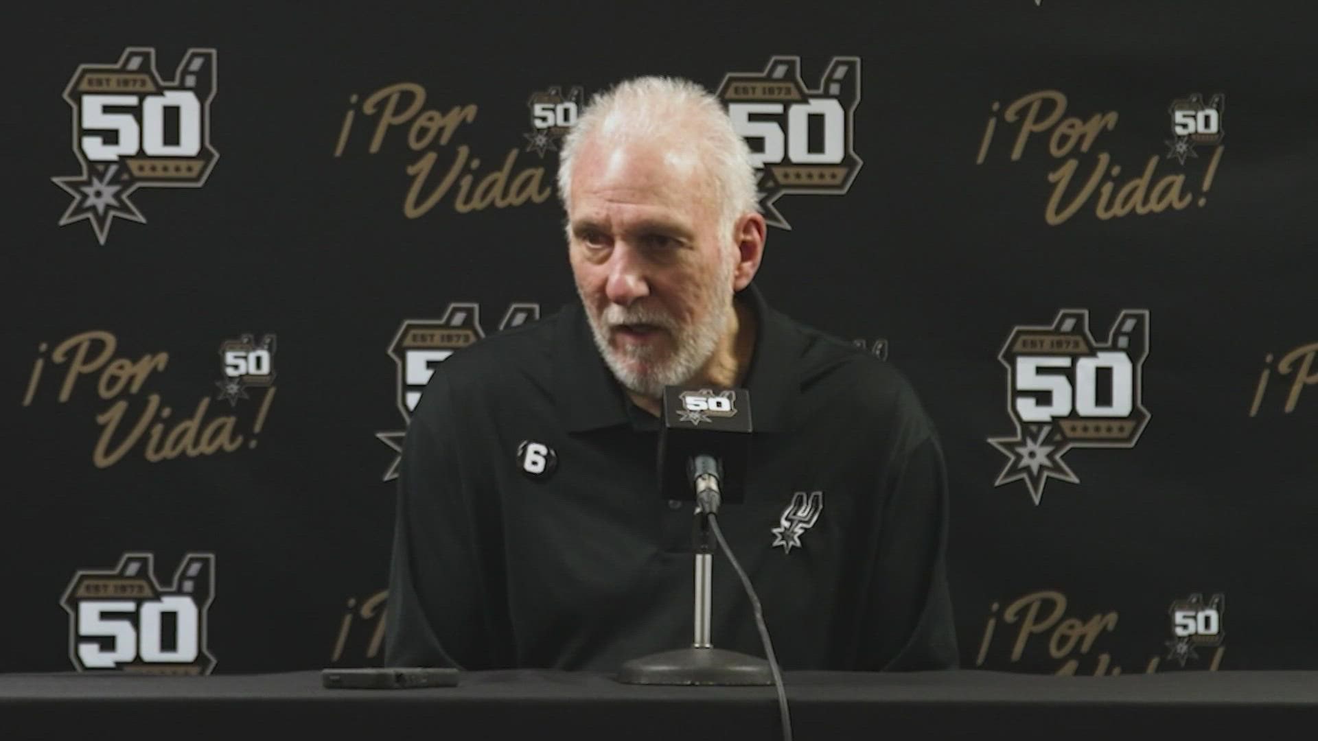 "Anybody that has observed the Spurs over a very long period of time knows that an accusation like this would be taken very seriously," Popovich said in part.