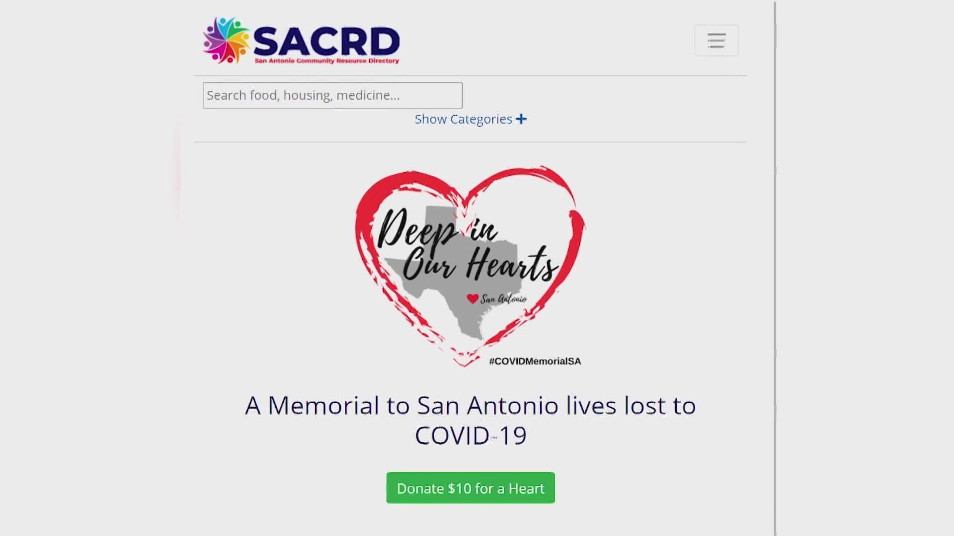 The City of San Antonio is planning a memorial for the thousands of people who lost their lives to COVID-19.