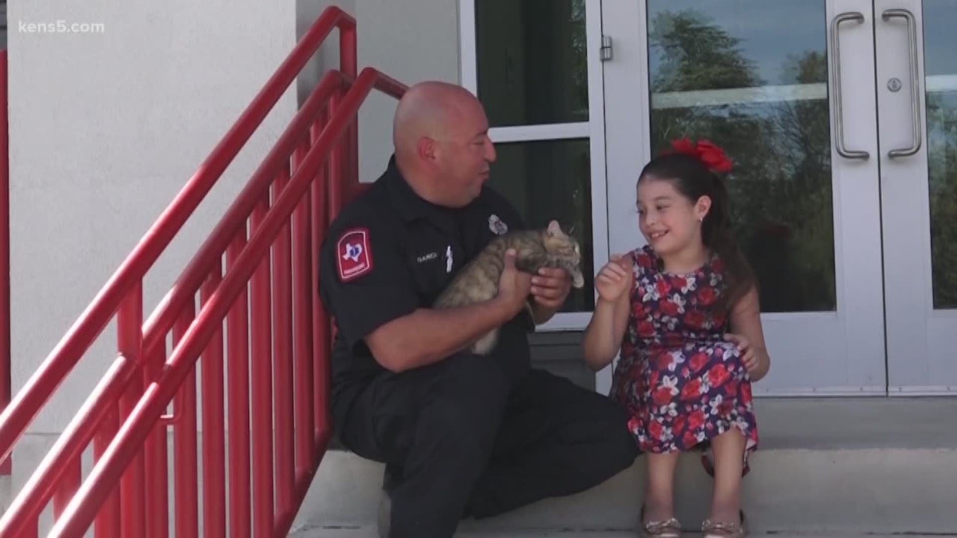 After first responders saved an 8-year-old's four-legged friend, she saved her money for months to buy a thank you gift for her heroes.