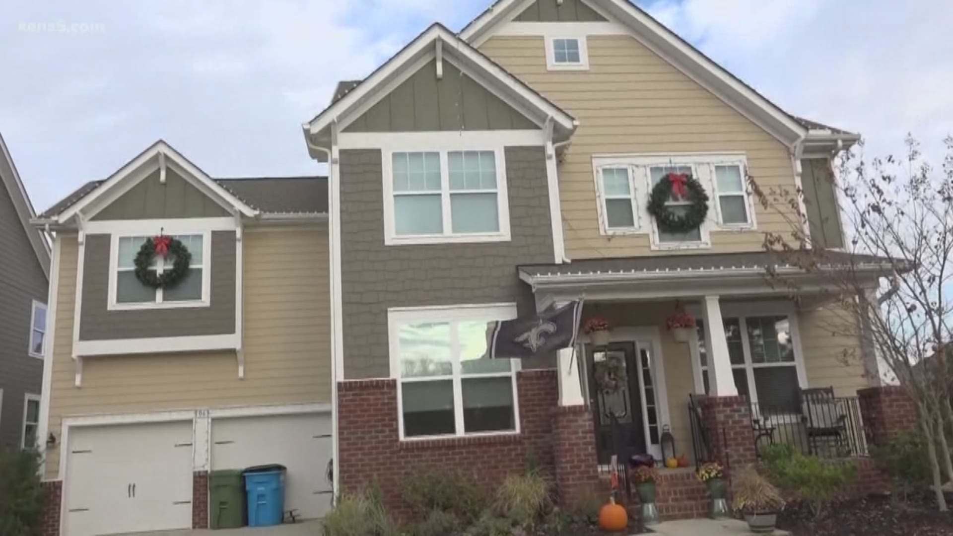 A father of four suffered traumatic injuries hanging lights on a South Carolina home.