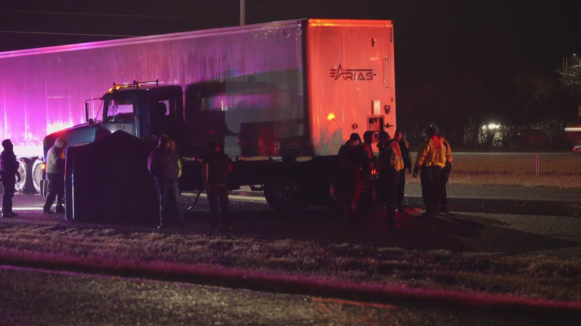 The semi jackknifed and an SUV was rear-ended following a crash on the city's far southwest side.