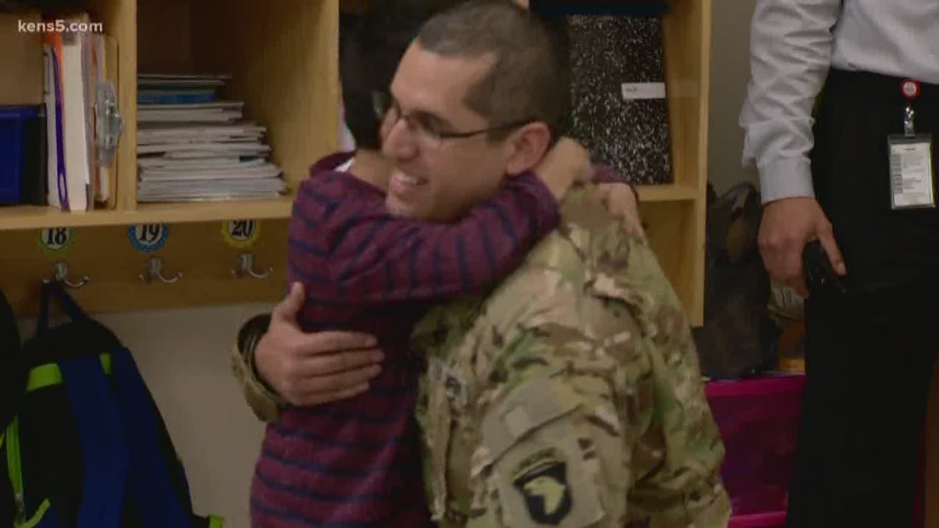 After being separated from their deployed father for thousands of miles for almost a year, two San Antonio kids received the surprise of a life on Wednesday.
