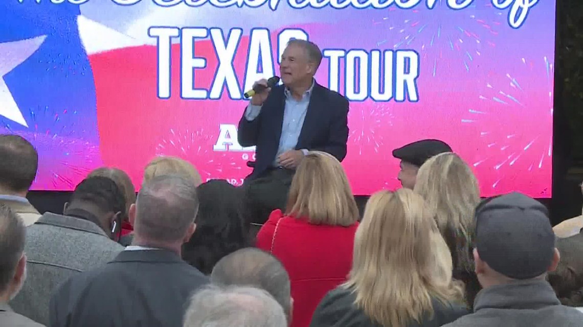 Watch: Gov. Abbott stops in San Antonio for 'Celebration of Texas' tour