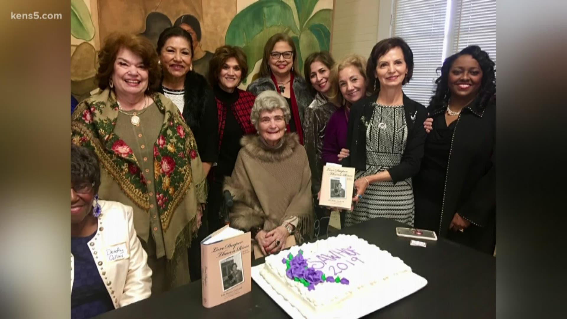 Members of the San Antonio Women's Hall of Fame helped the first female mayor of San Antonio celebrate her 97th birthday Saturday.