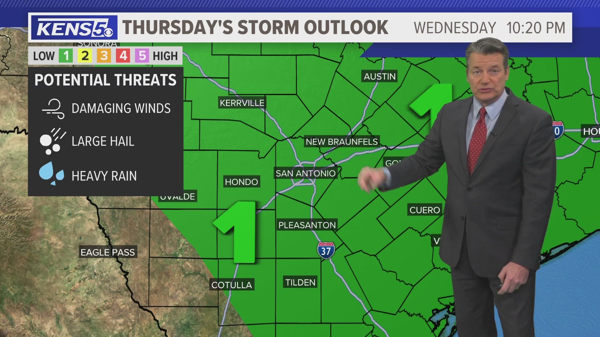 While its only a slight chance, thunderstorms are possible again Thursday.