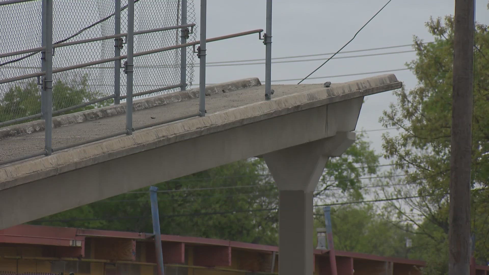 Surveillance video caught the moment a dump truck struck the Castroville bridge.