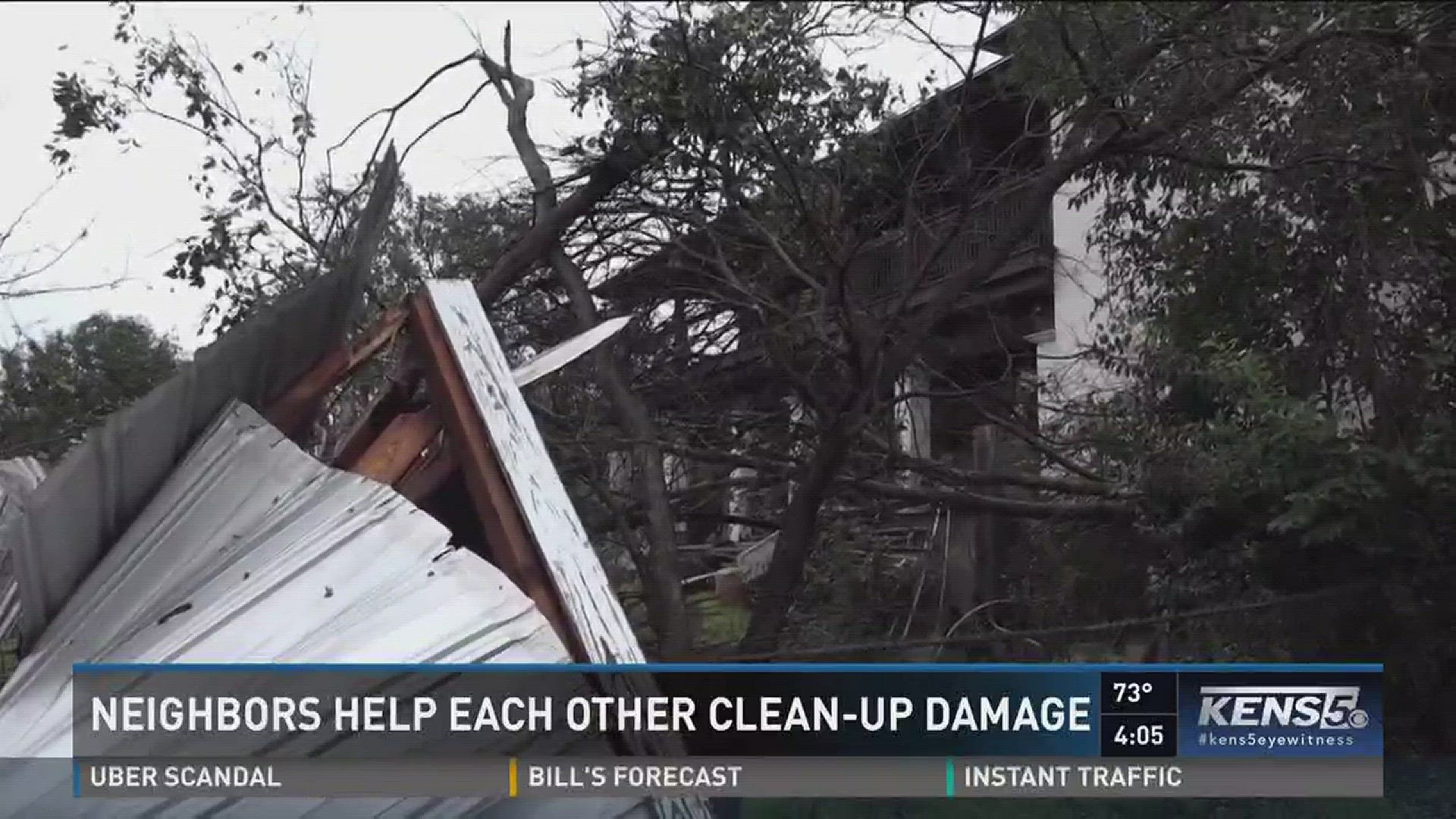 Pregnant Alamo Heights woman narrowly escapes injury during storm ...