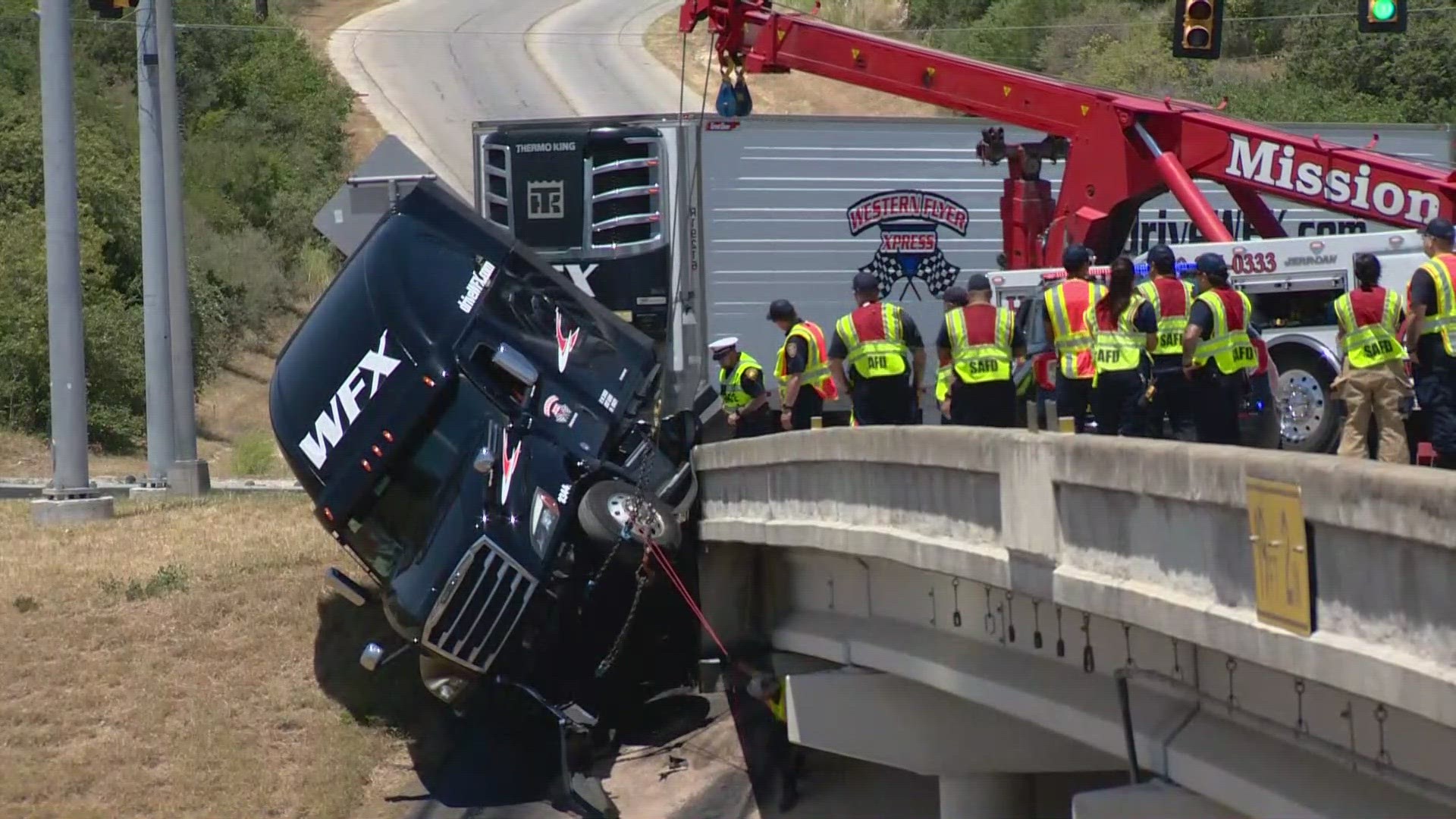 Officials say there is no estimated time when the lanes will reopen and police are advising drivers to find an alternate route.