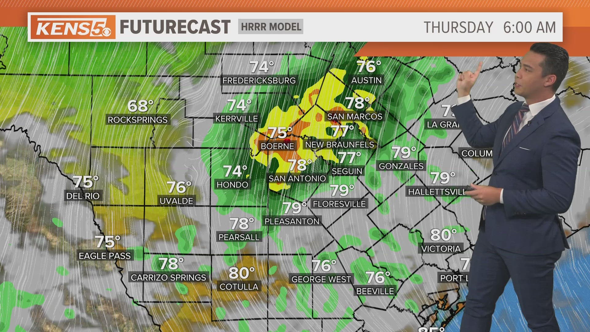 Best chances for rain will be Saturday.