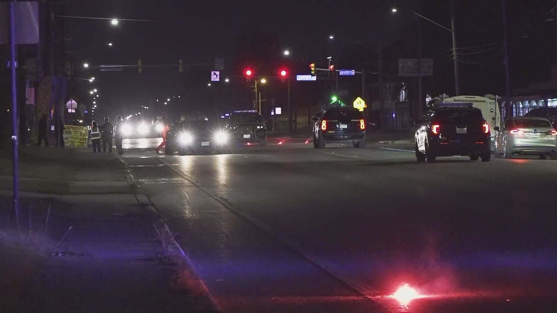 An officer says the driver of a silver SUV hit the man while he was trying to cross the street. Police say the driver did not stop to help.