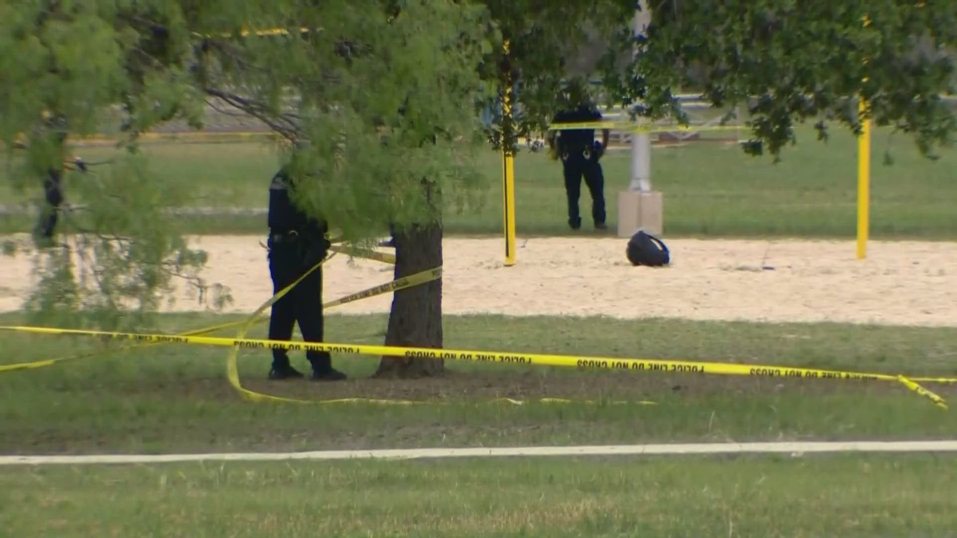 SAPD said that when officers arrived at a south-side park on Wednesday afternoon, a suspect fired at them and was injured by officers returning fire.