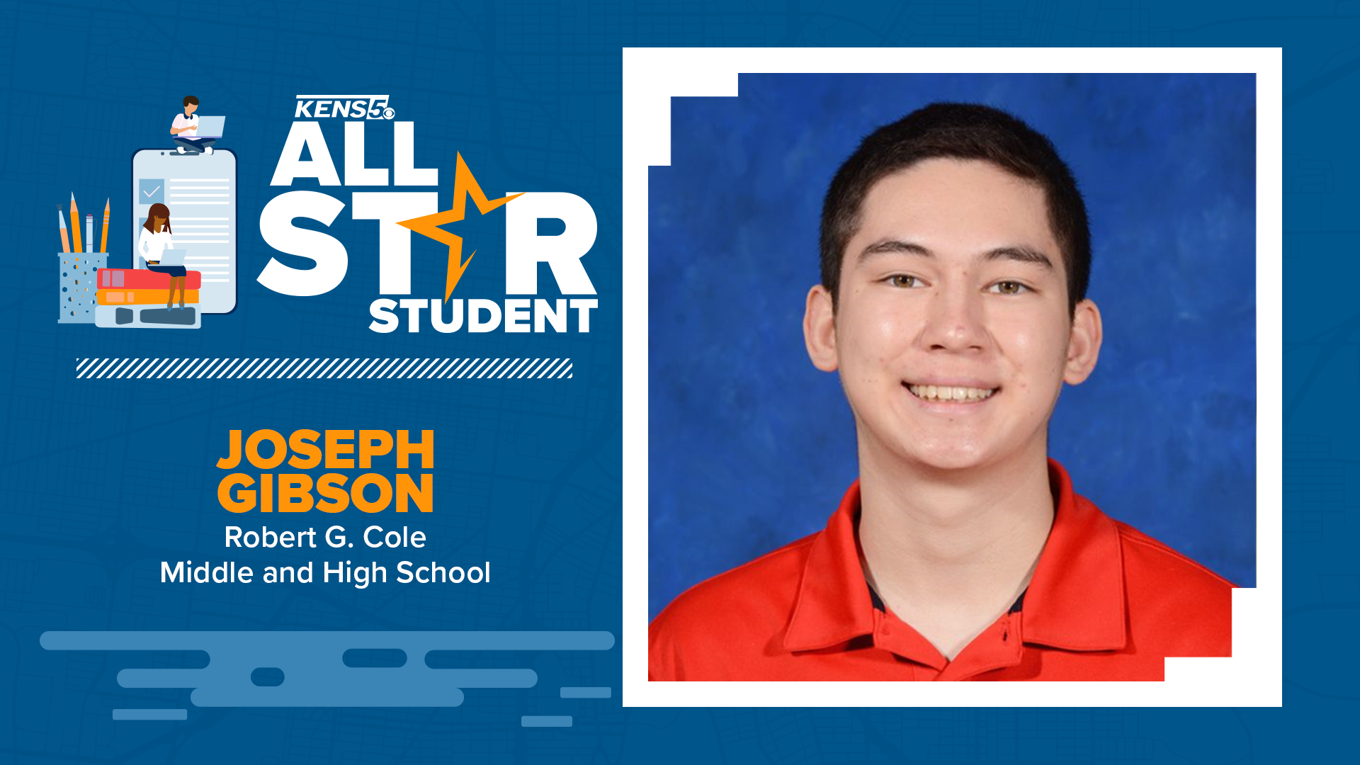 Cole High School's Joseph Gibson is a KENS 5 All-Star Student.