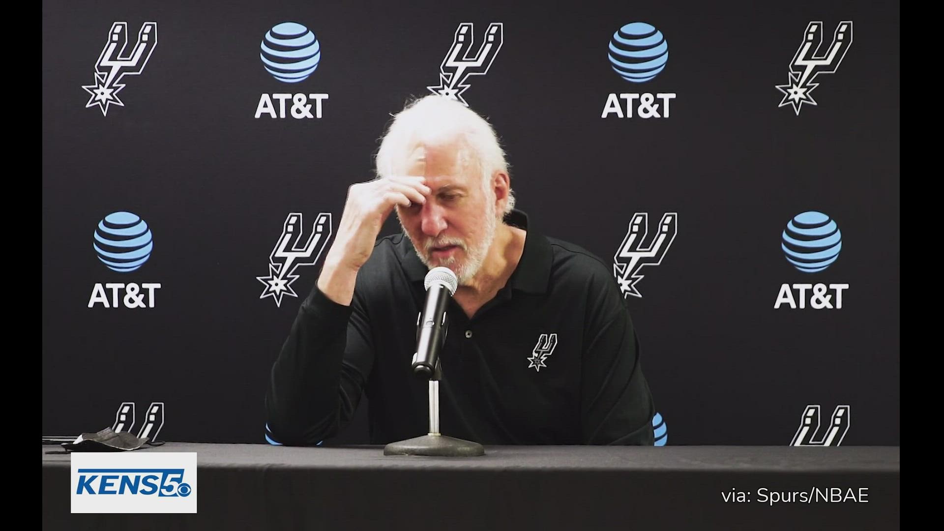 Ahead of Friday's Spurs-Heat preseason matchup, head coach Gregg Popovich took exception to some San Antonio school districts that still honor Columbus Day.