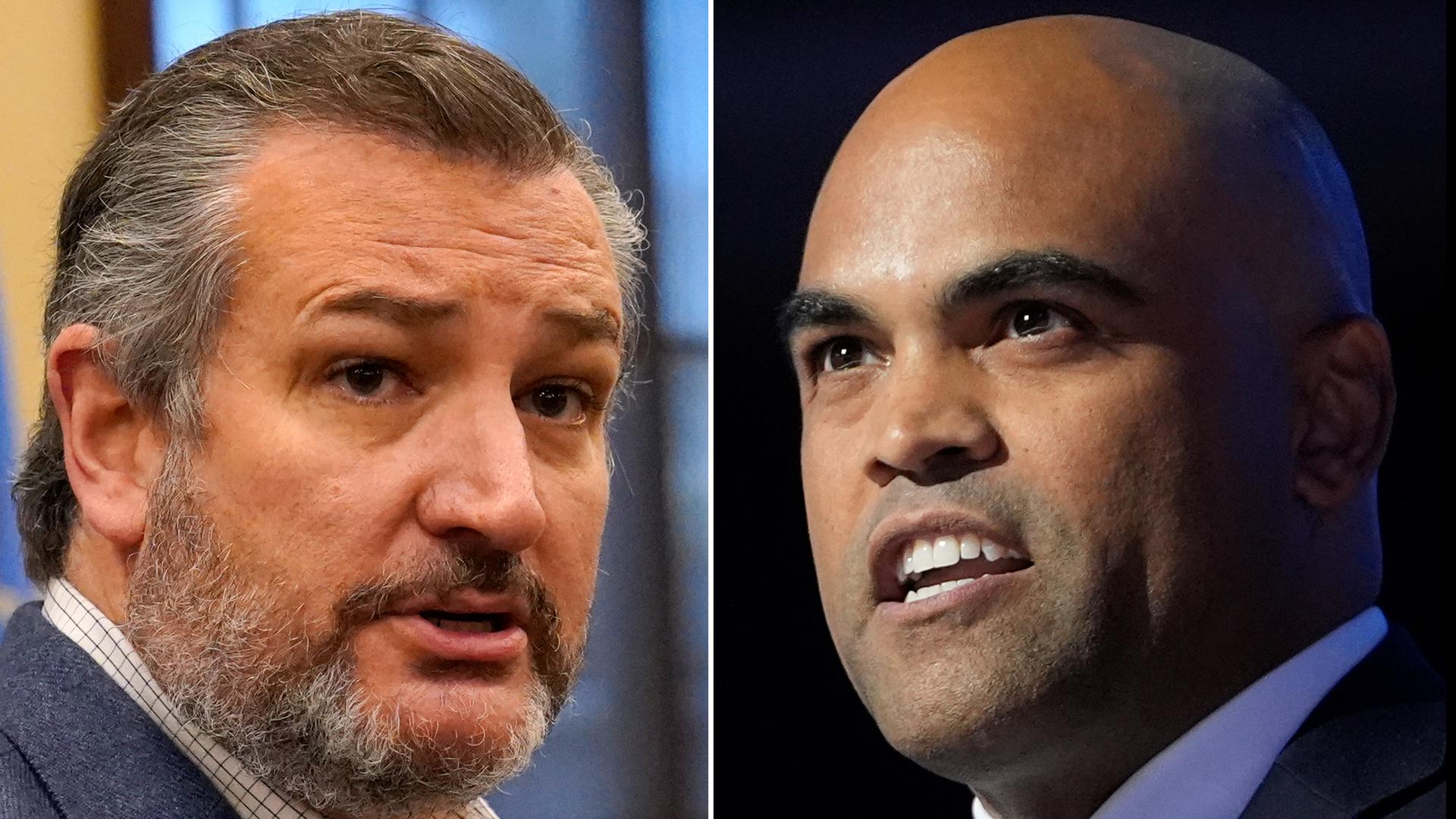 Incumbent Senator Ted Cruz is locked in a competitive contest with Democrat Congressman Colin Allred.