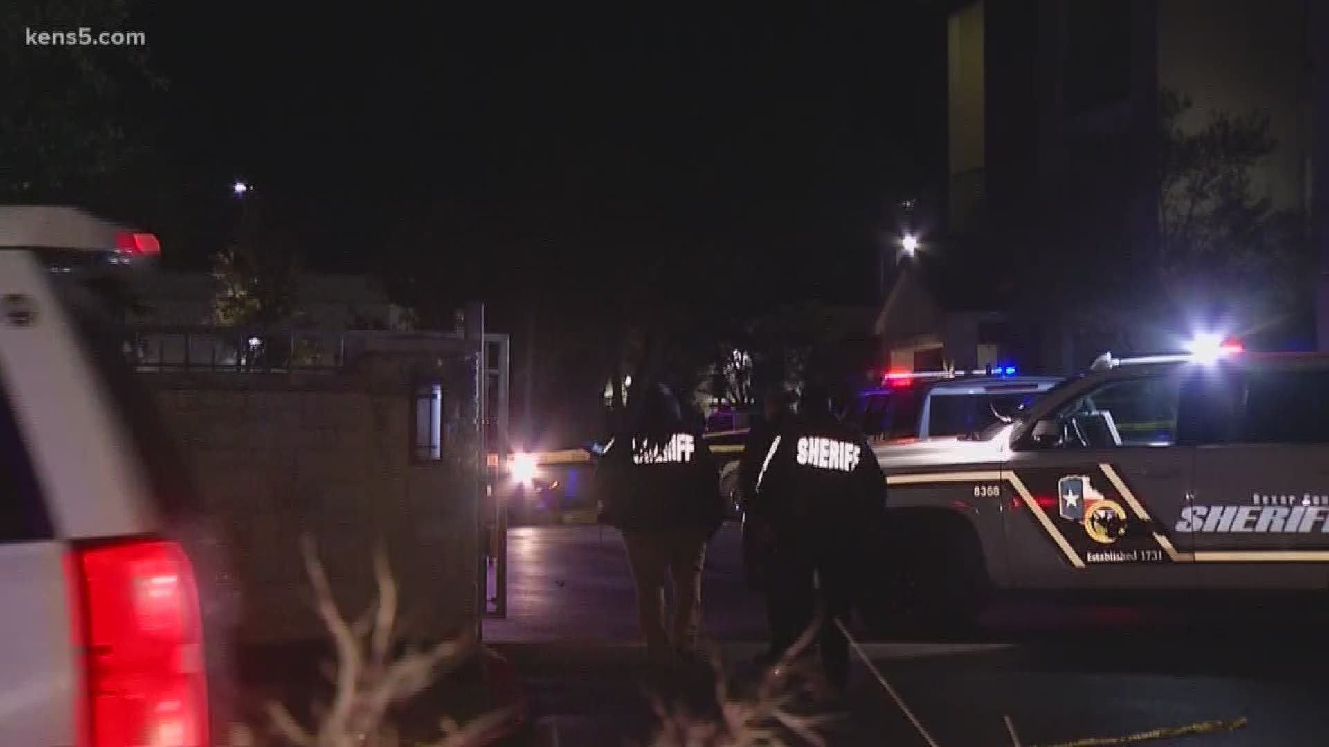 The search is on for a gunman who opened fire at an apartment complex in west Bexar County.
