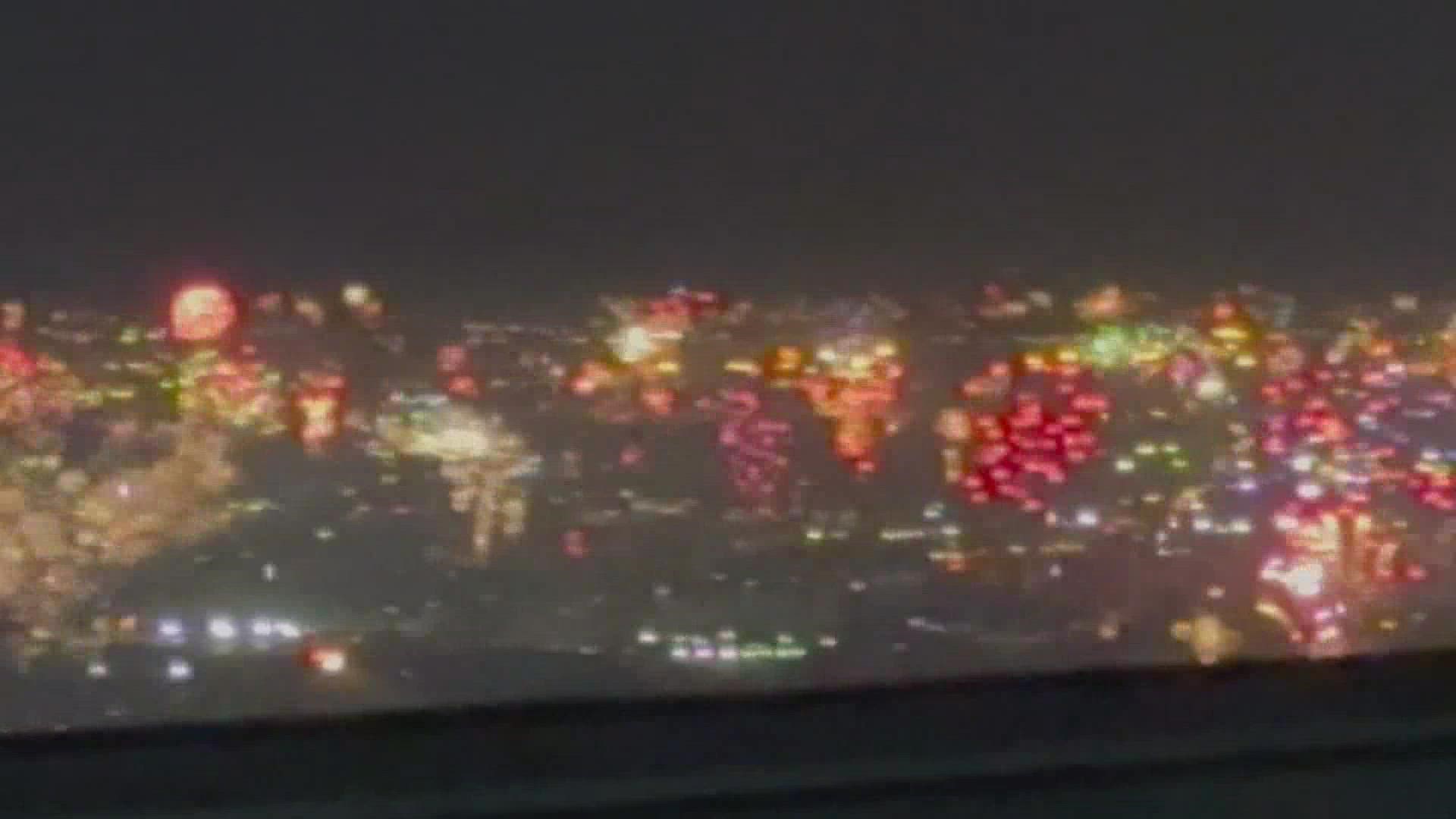 Take a look at this video from Mac Jones shot on the roof of the Alteza condos on the 32nd floor. You can see fireworks all across town.