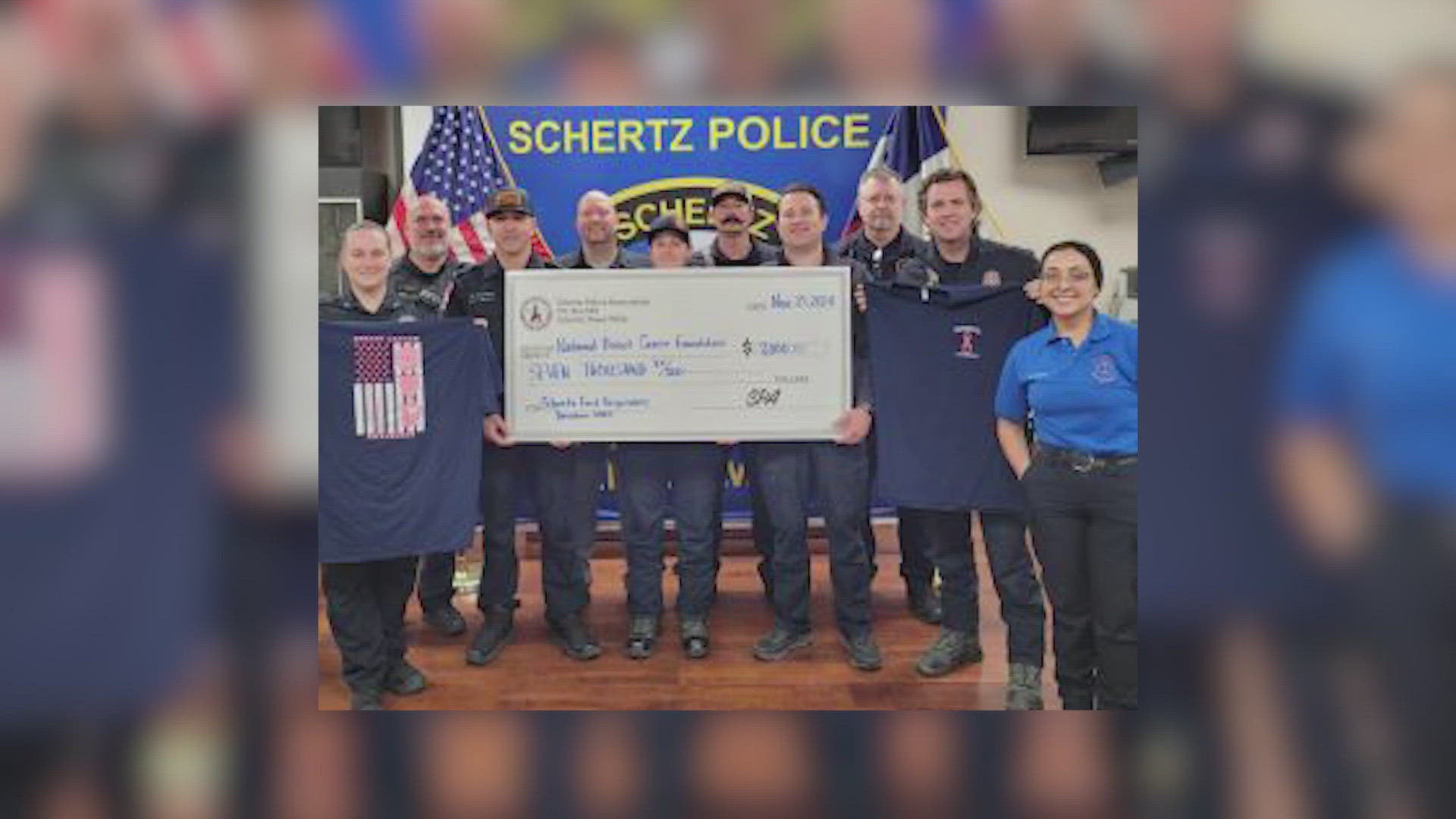 Schertz police, EMS and fire hosted the special fundraiser by selling t-shirts last month.