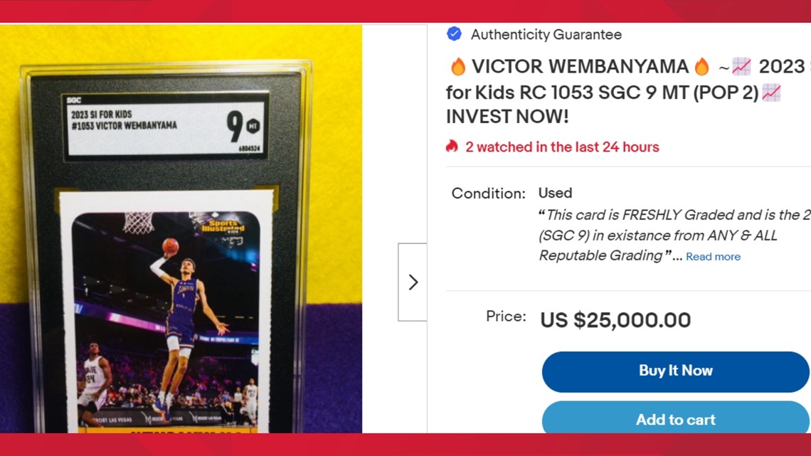 Victor Wembanyama card sells for bonkers price at Goldin