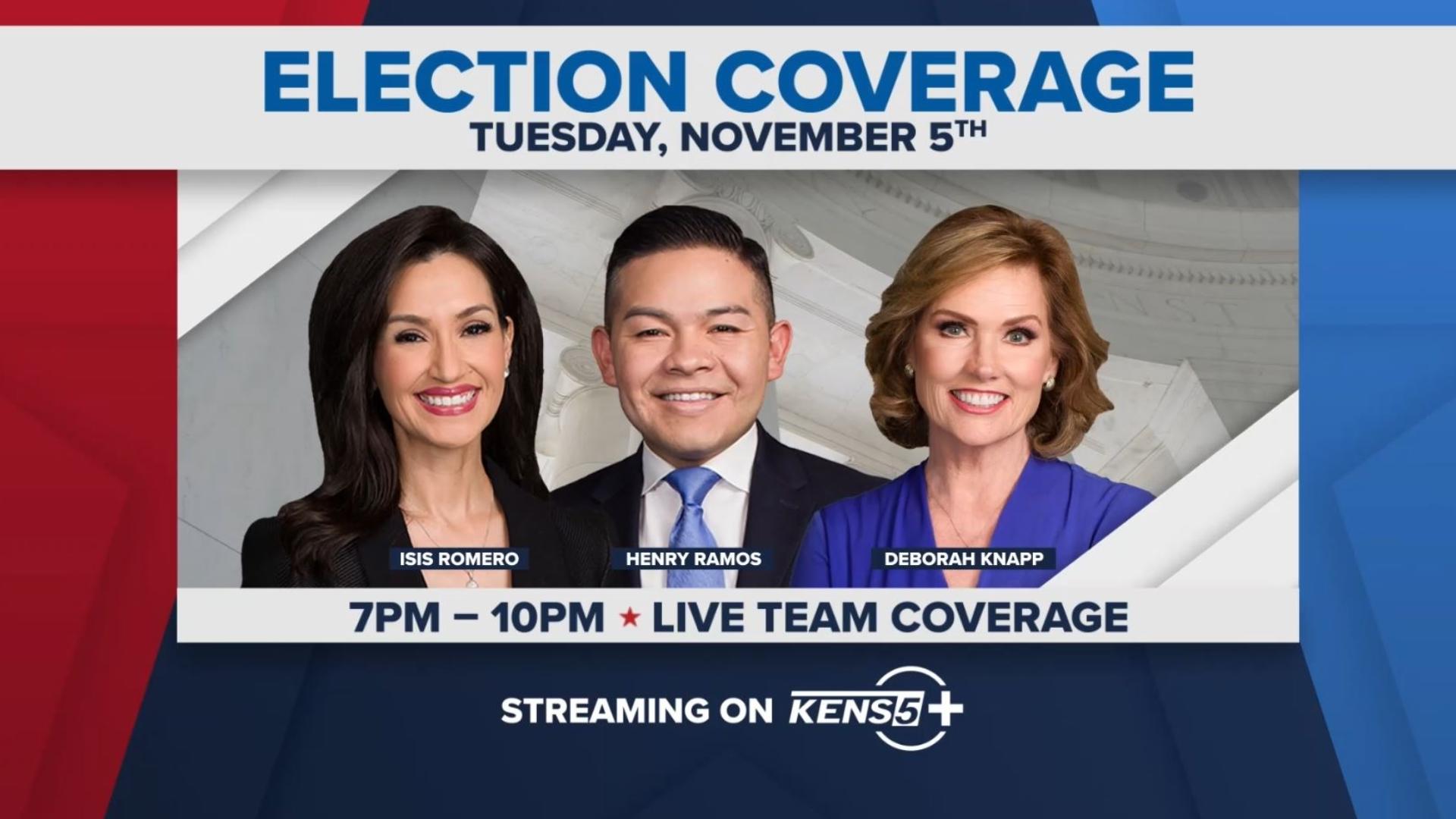 The KENS 5 News team has you covered with live reports with the candidates and expert analysis as results arrive.