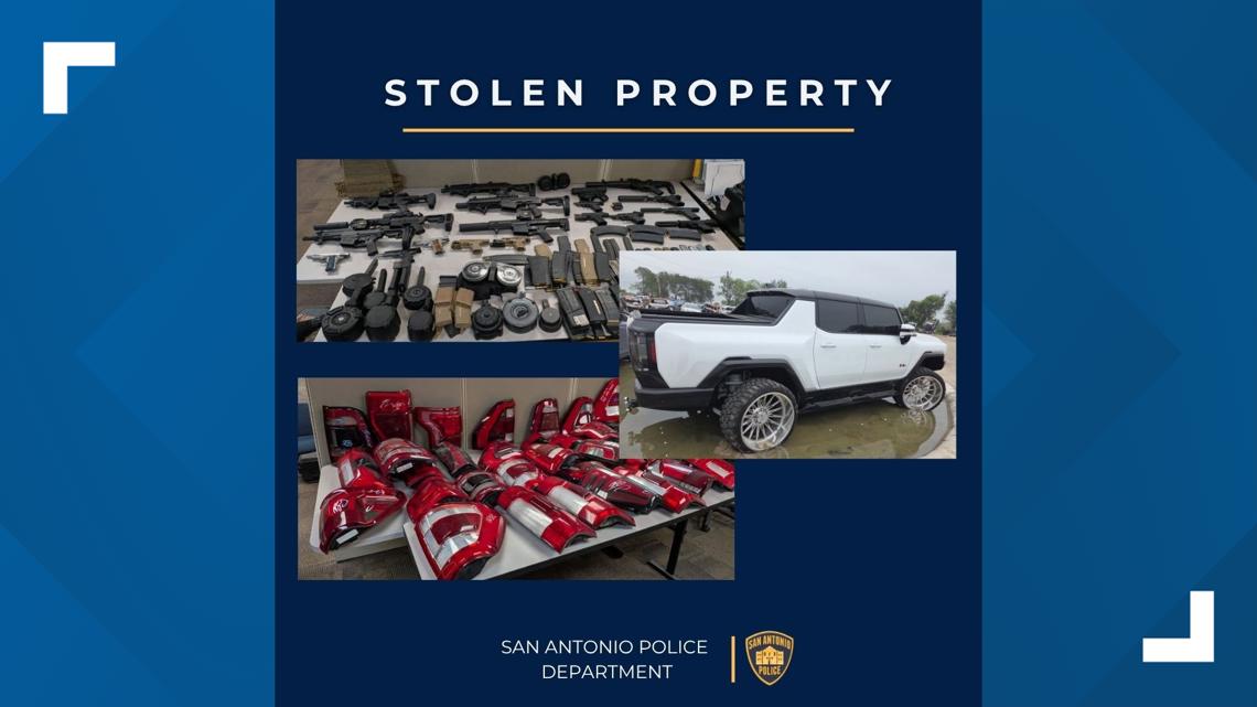SAPD: Man charged with selling $100K in stolen taillights, firearms and other property recovered