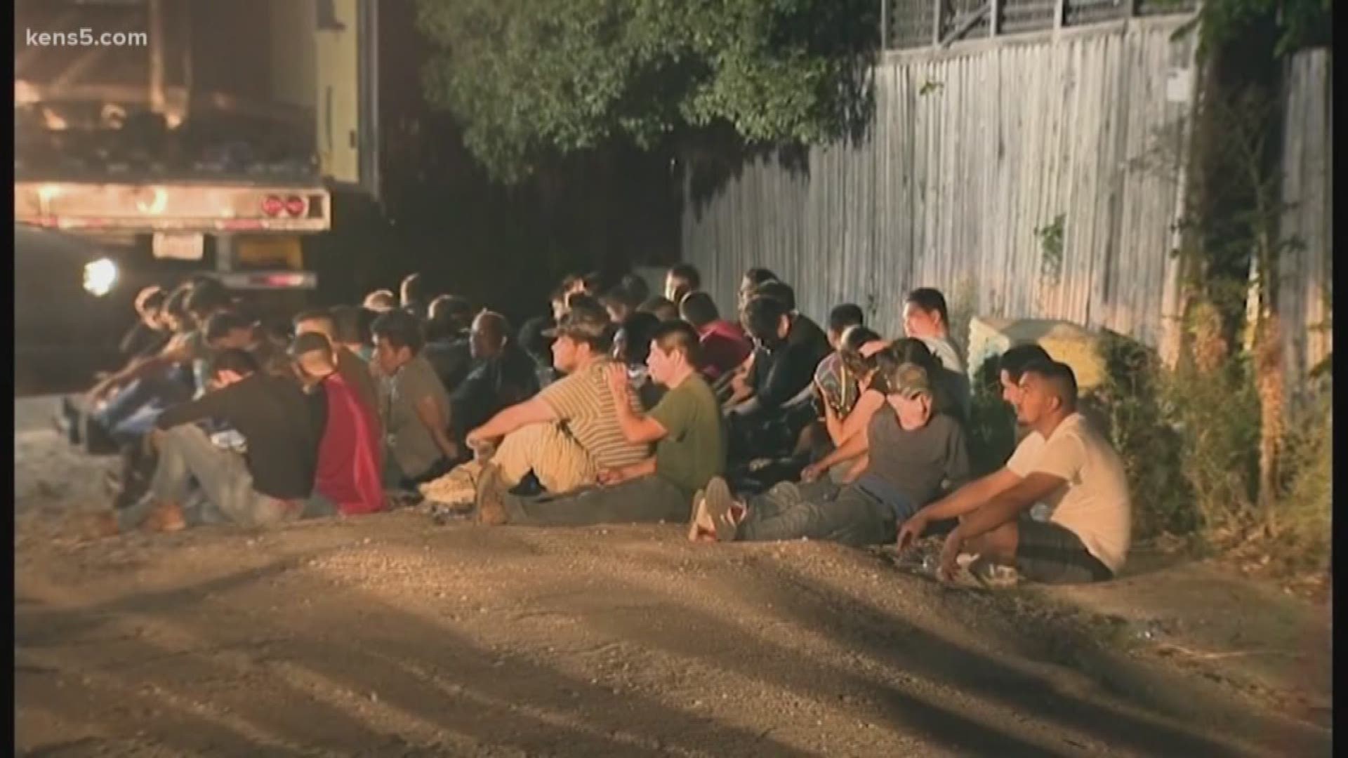 More than 50 suspected immigrants ran and hid from law officers last night in a northeast San Antonio neighborhood. Eyewitness News reporter Andrea Martinez joins us now from Laurelhurst Drive, where she met and spoke with immigrants who were traveling in