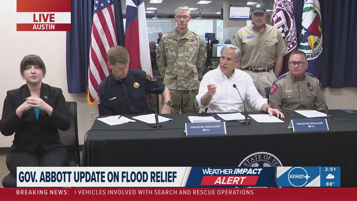 FULL PRESSER: Governor Greg Abbott gives update on flood relief efforts ...