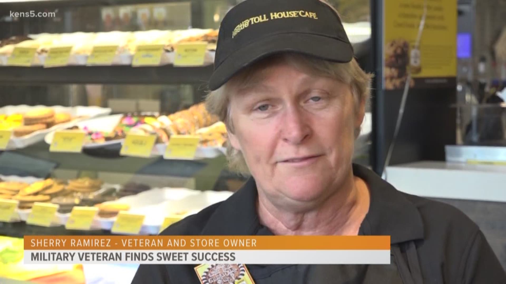 A military veteran has opened her own business, San Antonio's first Nestle Toll House cafe.