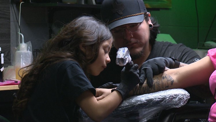 Meet Athena Castillo, an 8-year-old tattoo artist in San Antonio
