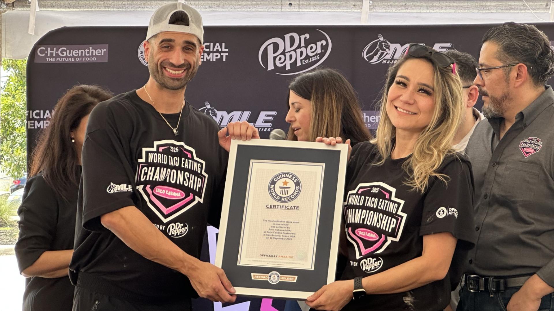 The Taco Cabana World Eating Championship saw some of the top competitive eaters in the world compete for two Guinness World Records and KENS 5 had a front row seat.