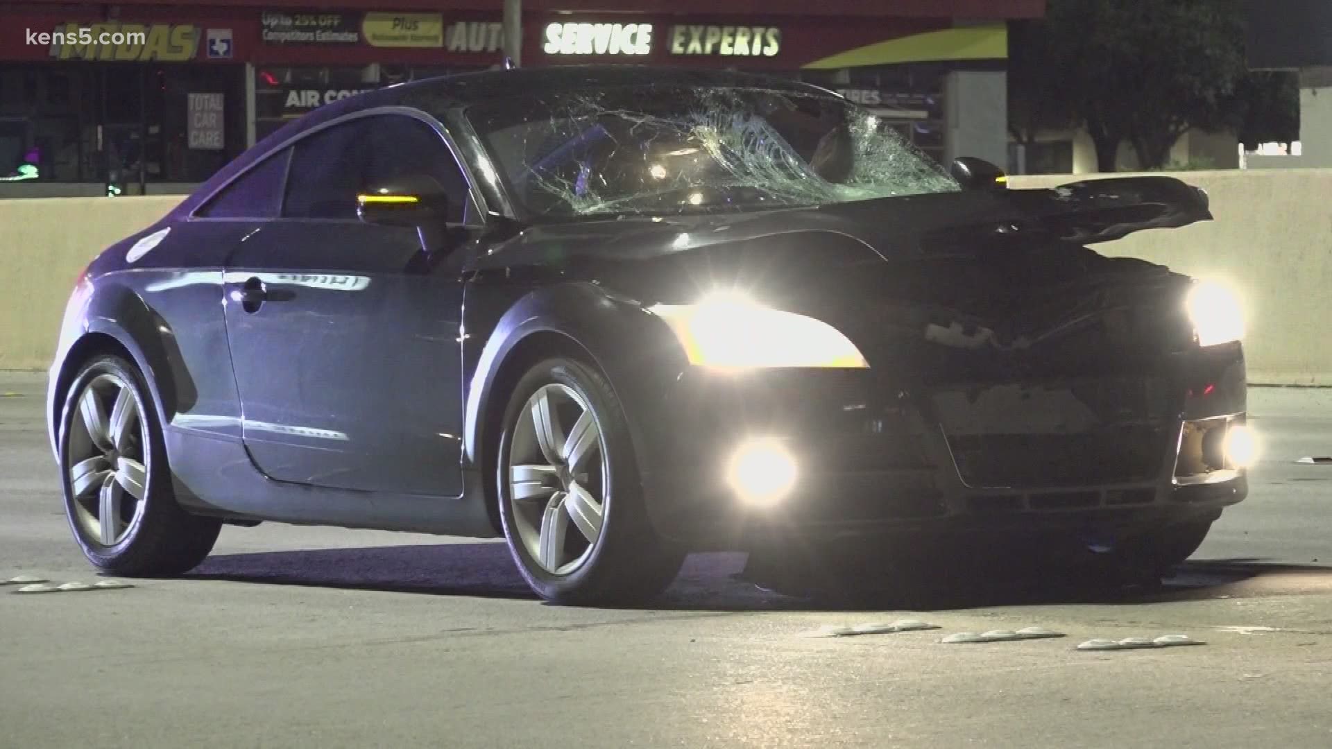 An 18-year-old was hit by a car along Loop 410 near W Military overnight.