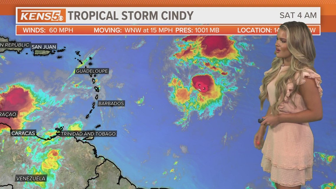 Tracking Cindy: The tropical storm gains momentum in the Atlantic | kens5.com