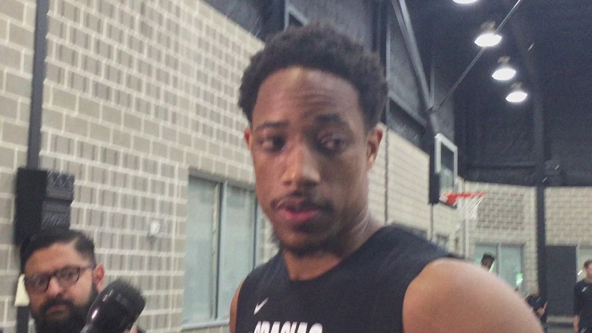 Spurs guard DeMar DeRozan talks about Game 4 and looks ahead to Game 5