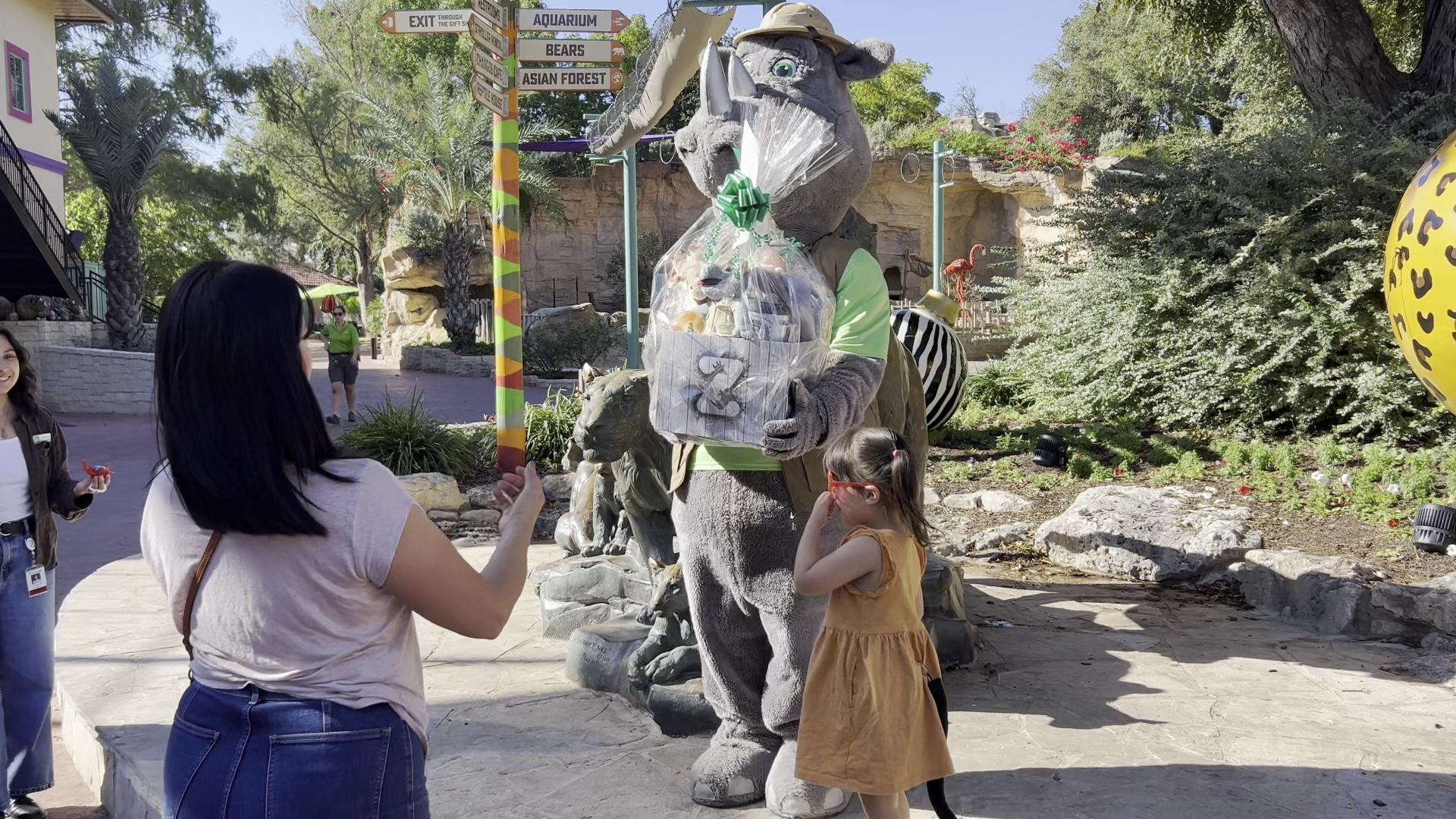 The basket was packed full of plush animals, exclusive zoo experiences, and four San Antonio Zoo memberships.