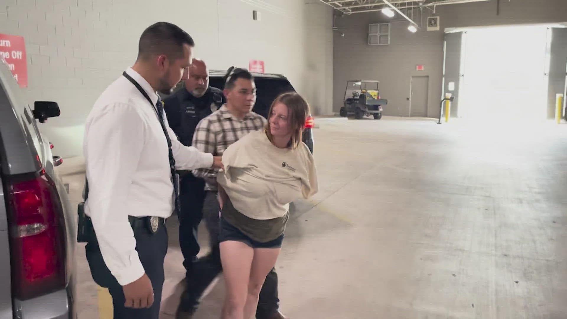 The toddler's mother, Amber Heaviland, who does not have custody of the girl and her partner, Dustin Heaviland, are charged with interfering with child custody.